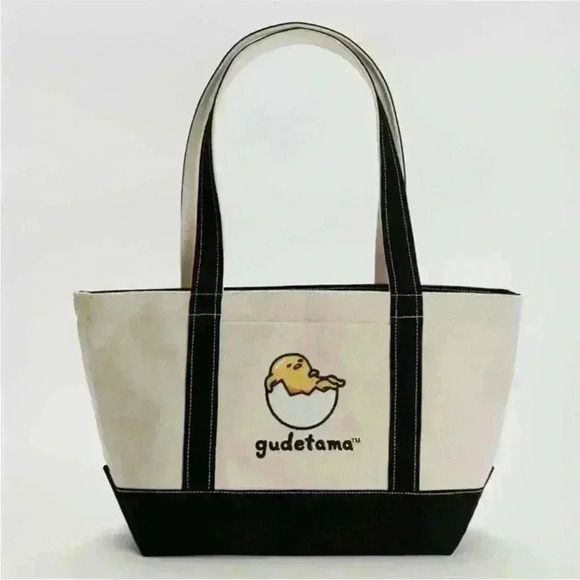 NWT BAGGU X Gudetama small heavyweight canvas tote bag - Picture 1 of 7